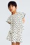 Patterned crêpe top