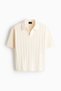 Relaxed Fit Cable-knit polo shirt - 4