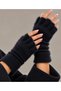 Very Soft Bearded Mohair Cut Finger Gloves - 3