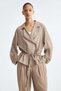 Drawstring-detail viscose-blend jacket
