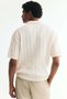 Relaxed Fit Cable-knit polo shirt - 3