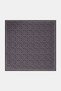 Geometric Pattern Lyocell Scarf Navy Blue-Grey