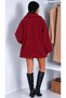 Women's long sleeve collared wellsoft coat with front button closure - 3