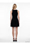 Esvab • Modern & Distinctive Waist-Slit Velvet Mini Dress - 5