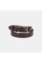 Men's Brown Leather Classic Belt with Silver Buckle