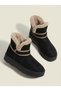 Daily Women's Black Suede Boots Ankle Length Fur Inside Thick Non-Slip Sole Comfortable Lightweight Bootie 027 - 8