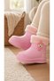 Girl's Winter Boots Eva Waterproof Plush Teddy Bear Pattern Warmers - 4