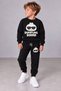 Boys' Dumpling Squad Printed Crew Neck Tracksuit Top and Bottom Set - 3