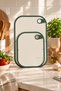 L-01009 Set of 2 Garlic Grater Cutting Boards – Plastic Cutting Board and Chopping Board with Non-Slip Frame - 2