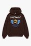 Chemise Printed Oversize Unisex Brown Hoodie
