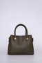 Textured shoulder and handbag khaki - 3