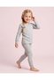 Girls Grey Quilted Thermal Set, 2 Pieces - 2