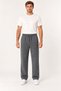 Men's Smoked 3-Thread Comfortable Cut Sweatpants with Fleece Inside - 4
