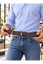 Brown Men's Jeans Belt 100% Genuine Leather - 4