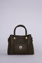Textured shoulder and handbag khaki