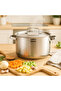 18cm Stainless Steel Casserole with Lid | 18/0 Induction Cooking - 2