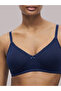 Navy Blue Solid Cotton Non-Padded Comfort T-Shirt Bra - 4
