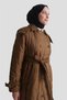 Hooded Quilted Coat Orange - 3