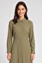 Women Textured Shirt Dress, Olive - 2