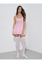 Pack of 3 - Polka Dot Underwired Babydoll with Lace Panel, Brief and Stockings