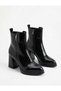 Napoli Model Black Pointed Toe Platform Heeled Side Zipper Women's Boots - 2