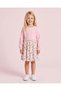 Girls Pink Floral Long Sleeve Dress