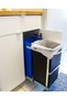 Pull-out two-compartment trash can, 35 L - - 2