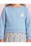 Girls Blue Floral Print Dress - 3
