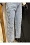 Stone Embellished Women's Jean Trousers