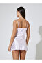 Light Pink Floral Jacquard Pattern Slip - 3