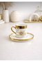 2-Person Gold Porcelain Coffee Cup with Gilt Design 100 ml - 3