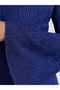 Blue Long Sleeve Mermaid Maxi Evening Dress - 4