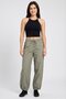 Women Regular Fit Solid Jogger Pants, Sage Green - 2