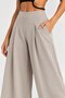 Flared Modal Fabric Trousers with Pockets - 2