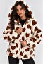 Heart Pattern Fleece Hooded Sweatshirt - 2