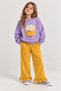Hardal - Lila Children's Tracksuit Set with Ruffled Legs - 4