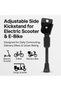 Adjustable Electric Scooter & E-Bike Side Stand Kickstand 23cm – Heavy-Duty Metal Parking Stand with Anti-Slip Rubber Foot for Delivery, Cargo & Commuter Scooters - 2