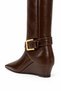 Women's Detachable Heeled Boots & Ankle Boots with Pointed Toe and Stylish Belt Detail - 4