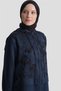Lace Detailed Denim Suit Navy Blue - 5