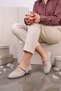 Marvi̇k Trok Detailled Women's Ballet Flats Beige - 2