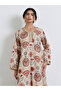 Beige All Over Front Embroidered Panel Jalabiya - 2