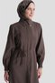 Tunic Dress with Metal Accessories Brown - 7