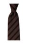 White Striped Brown Men's Tie – 8 cm Wide - 6
