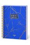 2027 Yaldiz Series Dark Blue Marble Daily Spiral Agenda 17X24 - 2