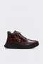 Genuine Leather and Fur 583Kza2600 Brown Crocodile Patent Leather Women's Classic Boots