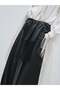 Black Trousers with Tasseled Satin Belt Detail - 4