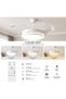 72W Ceiling Fan with Light, 42 Inch Invisible Retractable Blade Fan with Remote Control, 3 Co - 7