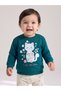 Baby Girls Green Cotton Graphic Sweatshirt - 2