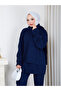 Women's Knitted Tricot Suit with Tie-Up Hairband and Pants - 6