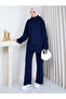 Women's Knitted Tricot Suit with Tie-Up Hairband and Pants